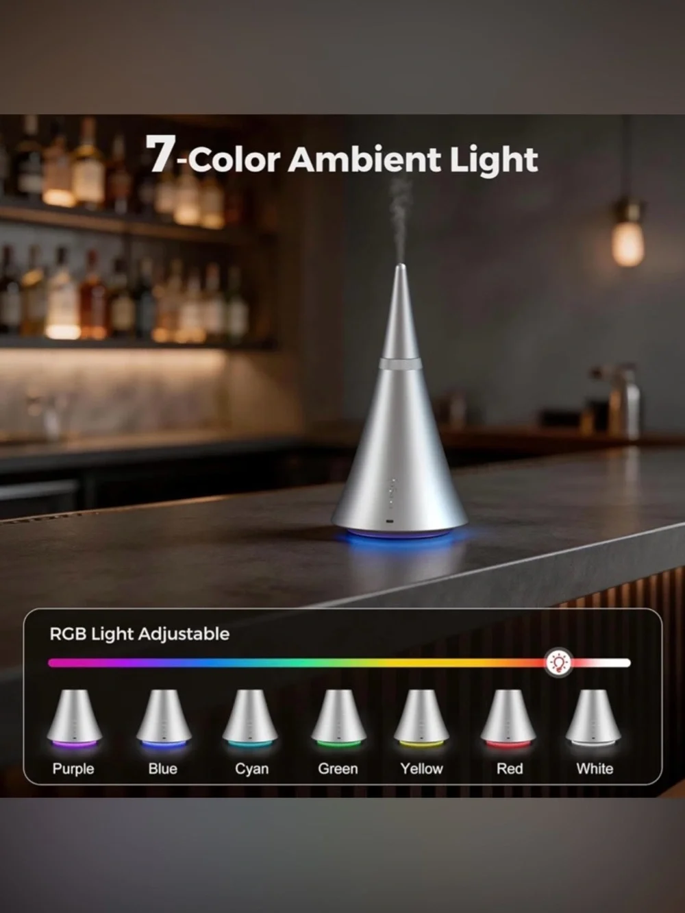 Black Smart Waterless Home Fragrance Diffuser